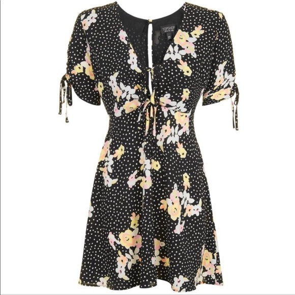 polka dot floral dress